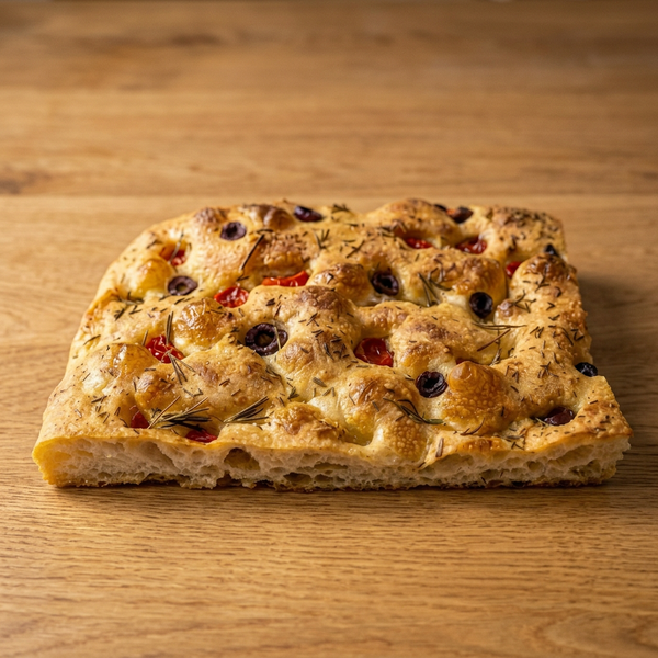 Focaccia — Cherry Tomatoes & Olives